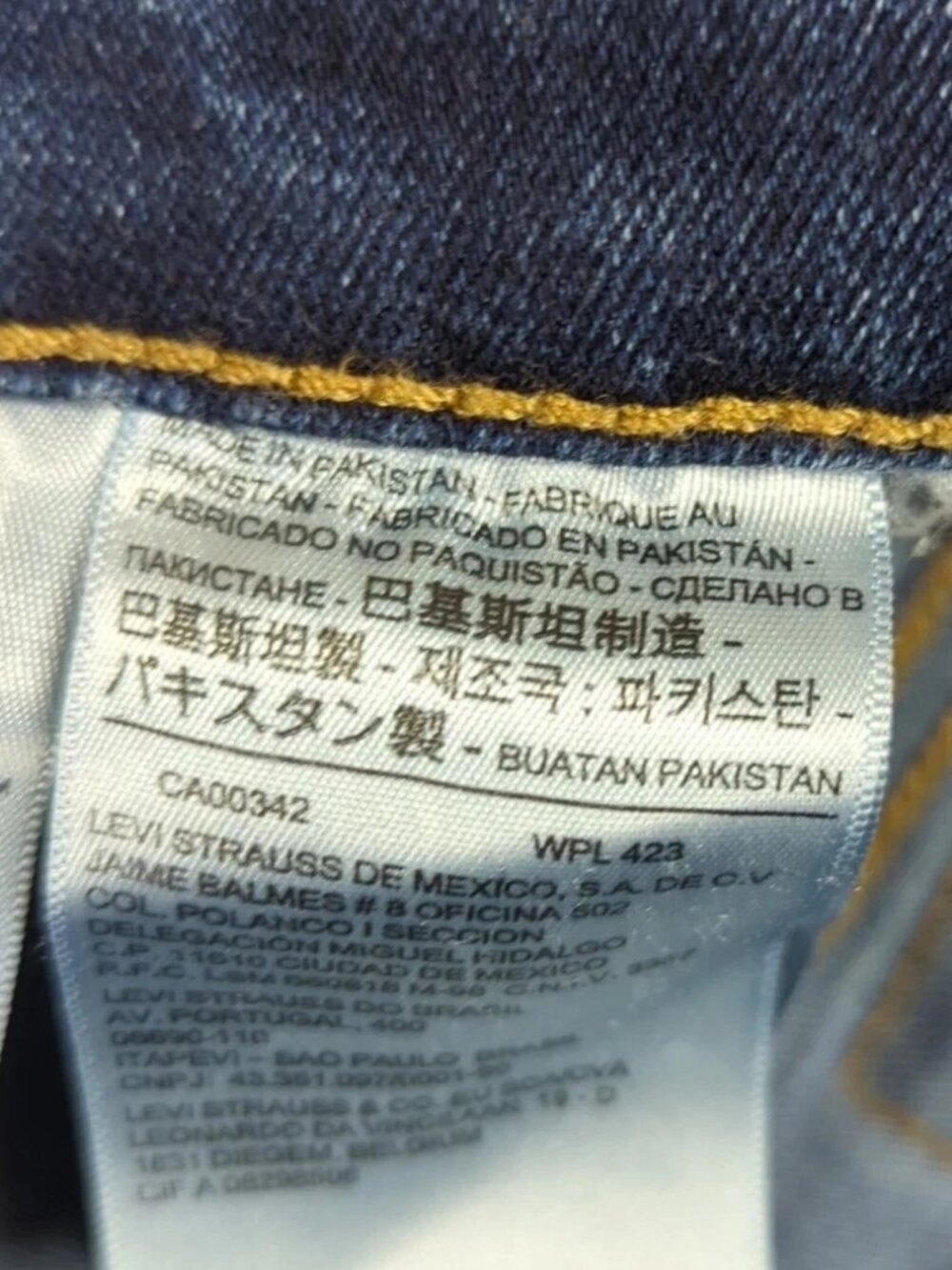 Levi's 511 Jeans Men's 34x34 Blue Denim Slim Fit Medium Wash - Picture 8 of 9